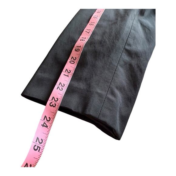 Banana Republic Timeless Black Button Front Lined Trench Coat Rain Jacket Large - Picture 11 of 11